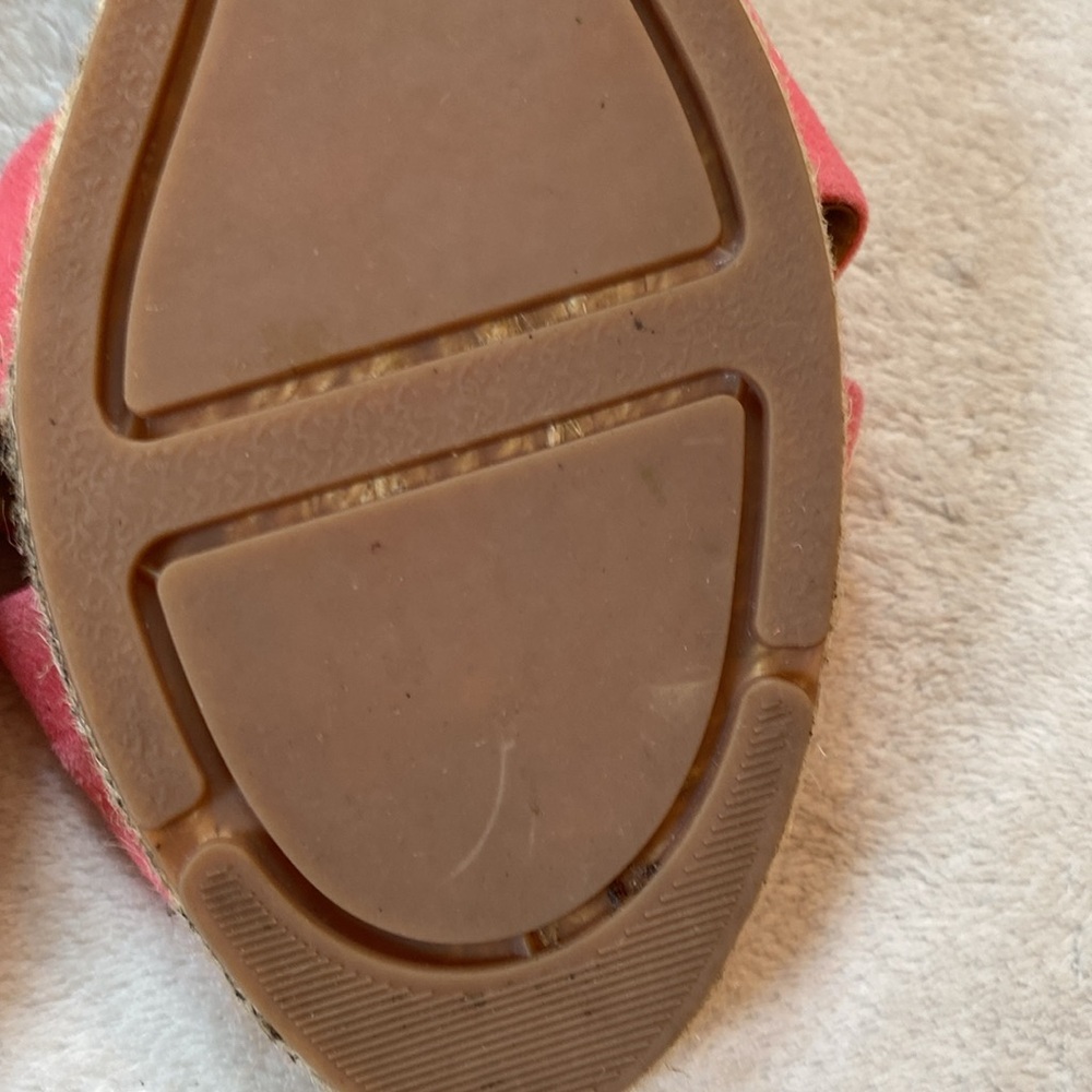 Talbots pink suede knot espadrille Pamela low heel ankle strap sandals Sz 6.5 - Picture 10 of 16